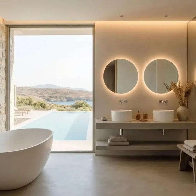 Bathroom Design n Akrotiri, Chania - ARENCOS House Construction