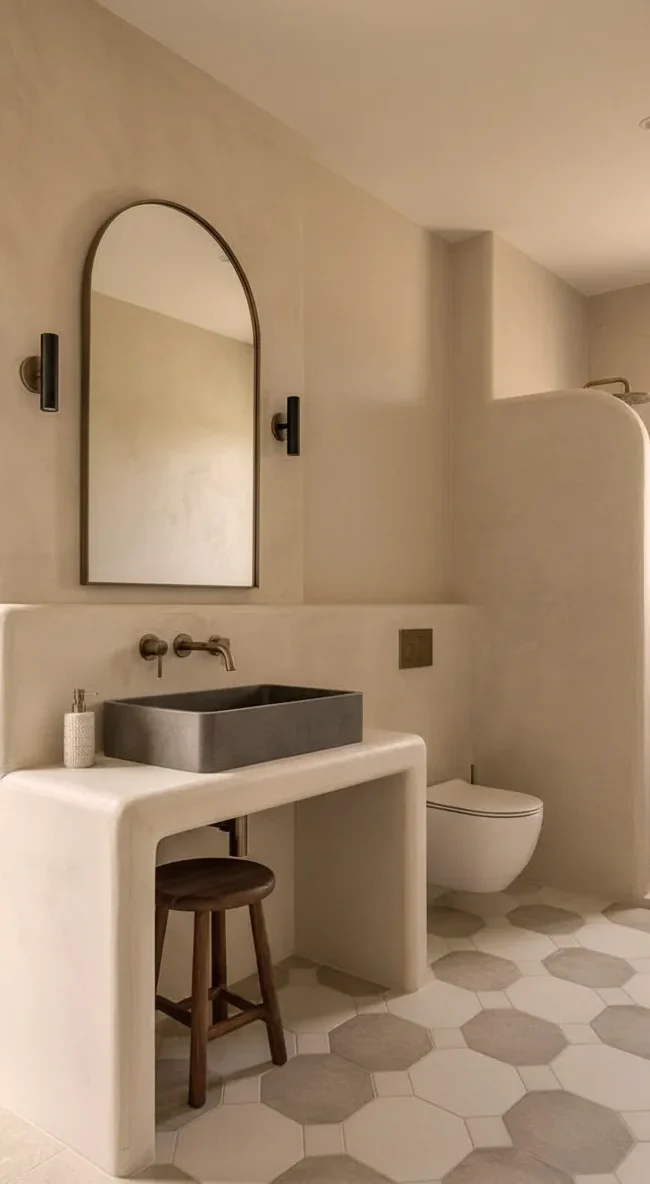 Bathroom detail- Akrotiri renovation project - ARENCOS