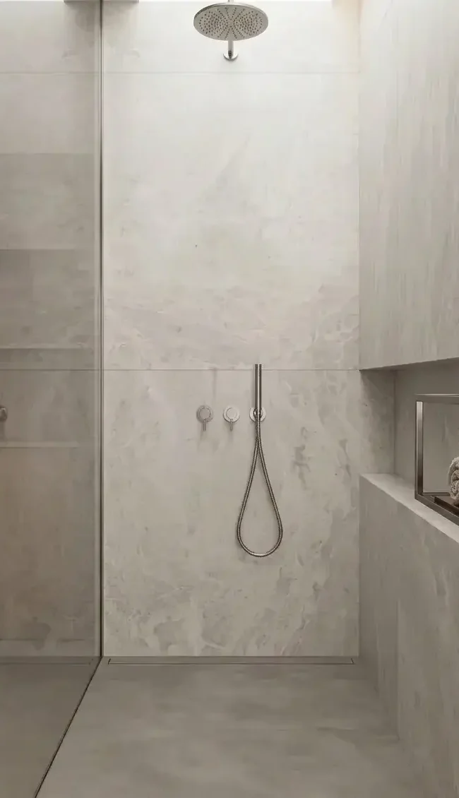 Shower Room Close Up - Contemporary Residence Akrotiri
