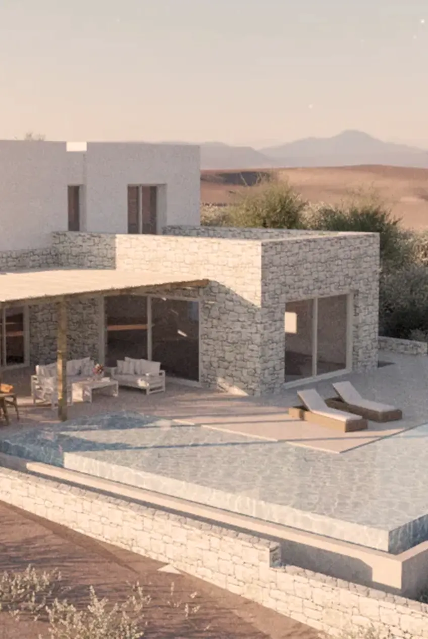 A Sculptural Summer Villa on the Heights of Rethymnon