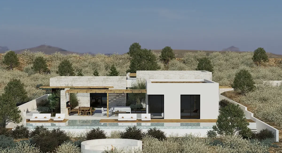 Sfakia One Level Residence - ARENCOS Architects and Constructors