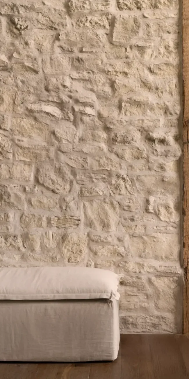 Oak and Stone Wall Details - ARENCOS Chania Architects