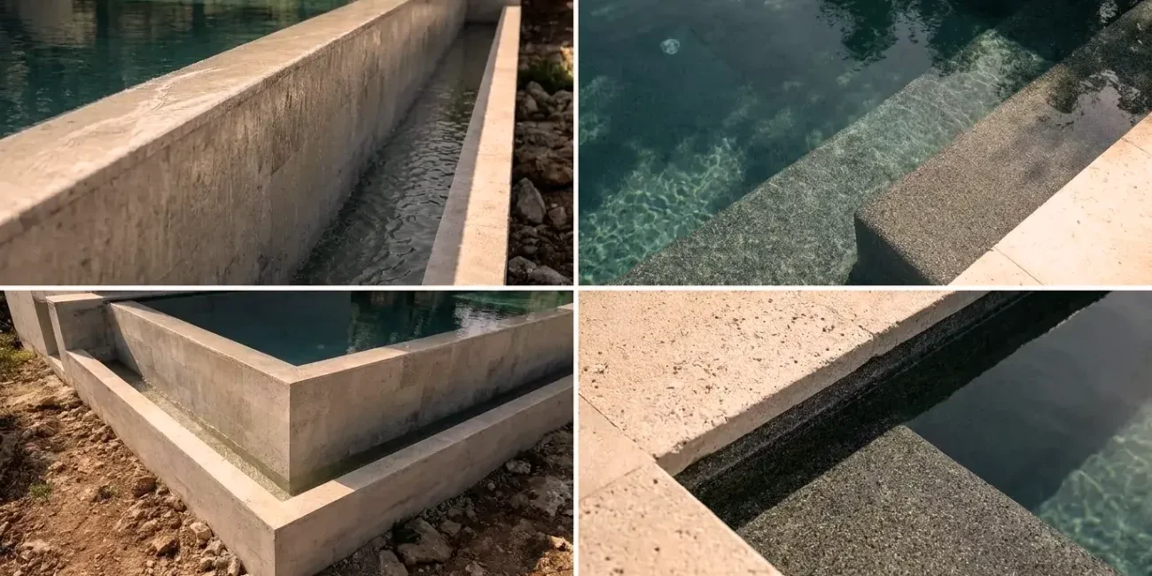 Off-Grid House Pool Details - ARENCOS Architects