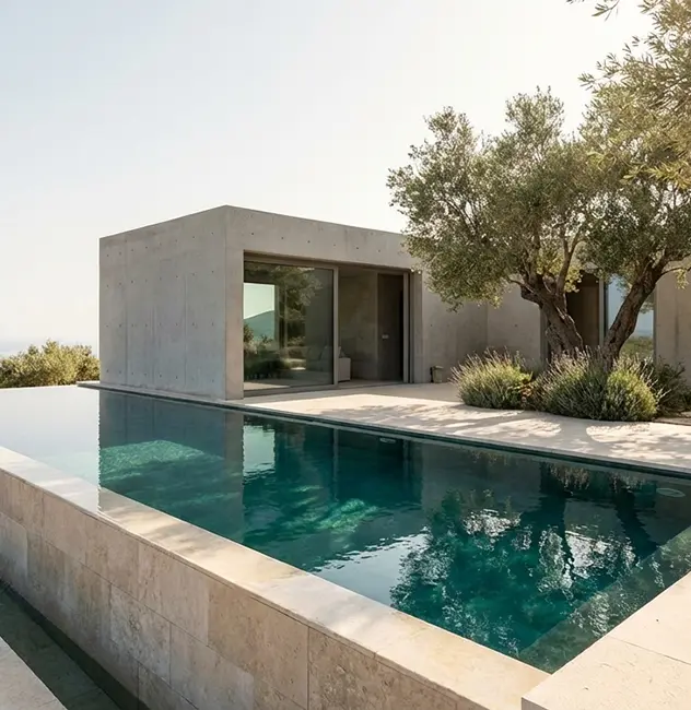 A premier off-grid sanctuary featuring a private pool and sustainable solar living
