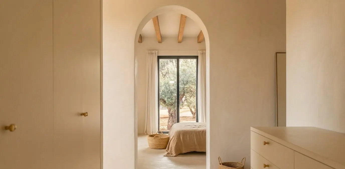Upper Level Arch Bedrooms - ARENCOS Architects and Engineers