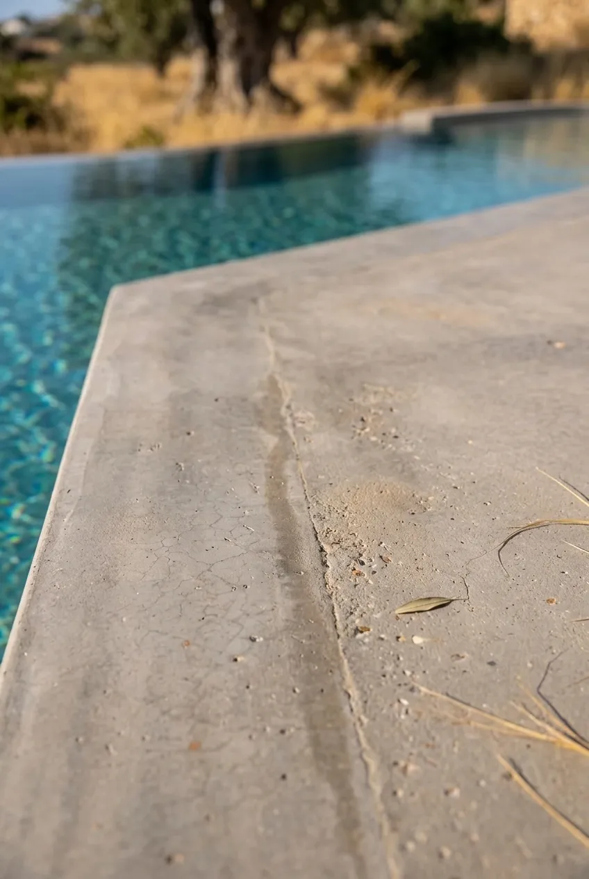 Earth Sheltered Evia House - Concrete Elements Close-Up Views