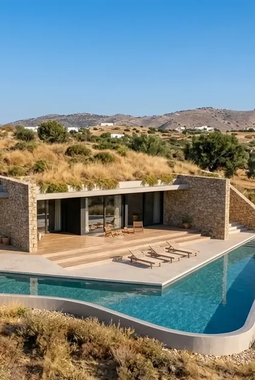 An Earth-Sheltered Residence in Evia - ARENCOS Architects